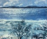 Exe Estuary in Winter by Laura Boyd, Painting, Oil on Board