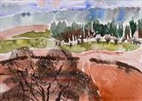 Heath in spring by Laura Boyd, Painting, Watercolour on Paper