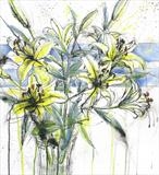 Lilies in Vase by Laura Boyd, Painting, Ink and Watercolour
