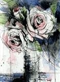 Romantic Roses 2 by Laura Boyd, Painting, ink and watercolour