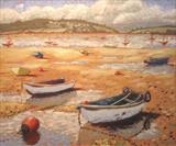 Waiting for the Tide Exmouth by Laura Boyd, Painting, Oil on canvas