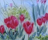 garden tulips 2 by Laura Boyd, Painting, gouache and watercolour