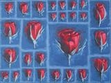 rose grid by Laura Boyd, Painting, Oil on canvas