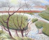 winter estuary by Laura Boyd, Painting, Oil on canvas