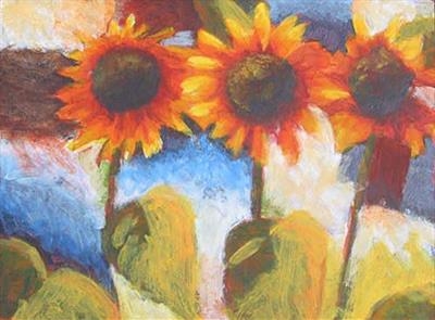 Sunflowers by Laura Boyd - Painting  Acrylic on board