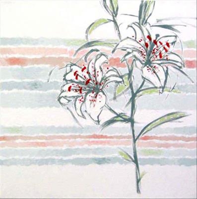 Lilies 1 by Laura Boyd - Painting  Oil on canvas
