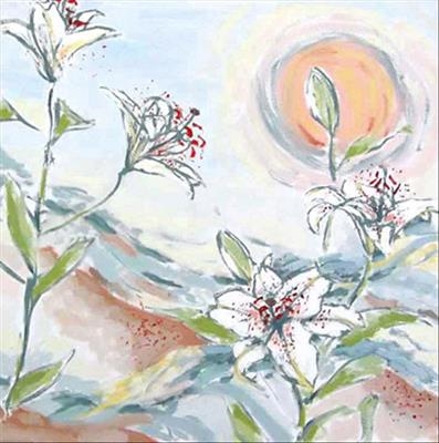 Lilies 2 by Laura Boyd - Painting  Oil on canvas